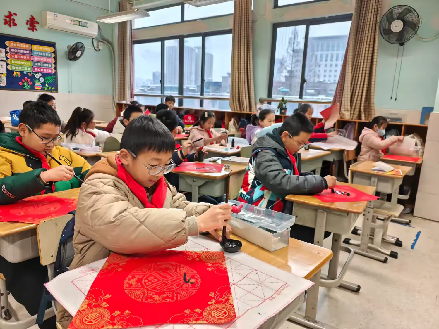 图片[22]-书香润童年，福马迎新春！小志老师受邀到白鹭街小学讲书法-52书法博客
