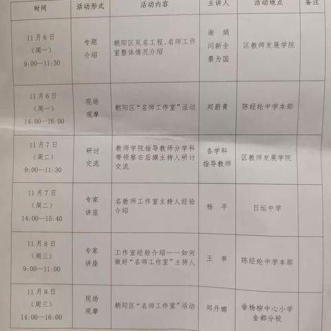 踏上名师工作室新征程，迎接教研教学新挑战 ——察右后旗名师、名校长、名班主任工作室主持人赴京学习纪实（一）