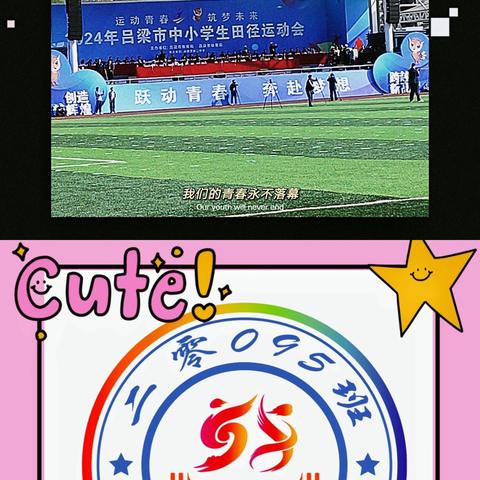 运动青春  筑梦未来2024年田径运动会开幕式——二零095班全体同学跃动青春奔赴梦想