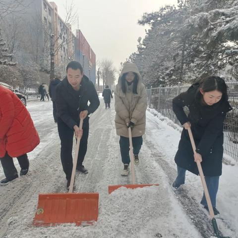 区直机关工委党员干部开展清雪除冰行动