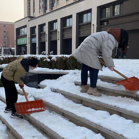 【振头街道】新礼华府社区开展“铲雪除冰，情暖寒冬”活动