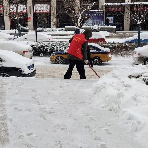 【振头街道】新礼华府社区开展除冰扫雪活动