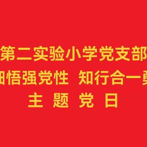 【主题党日】曲周县第二实验小学党支部开展“深学细悟强党性  知行合一勇作为”主题党日活动