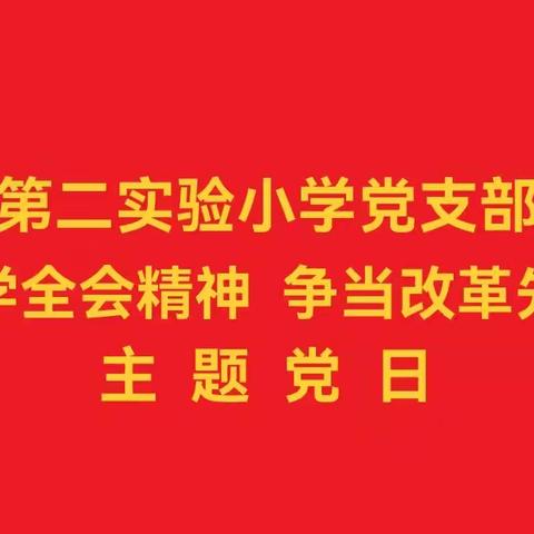 【主题党日】曲周县第二实验小学党支部开展“深学全会精神 争当改革先锋”主题党日活动