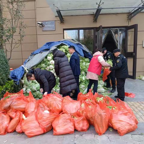 【邻聚力·零距离】唐冶街道银丰唐郡社区开展“送白菜 迎百财”活动