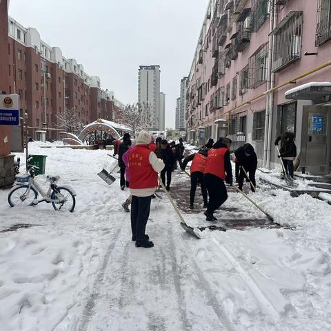 黄土坑街国测社区联合区教育局开展清雪活动
