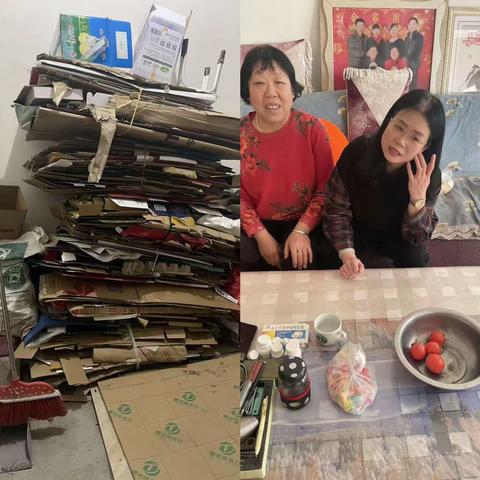 宁武县东城社区网格员在小区排查安全隐患