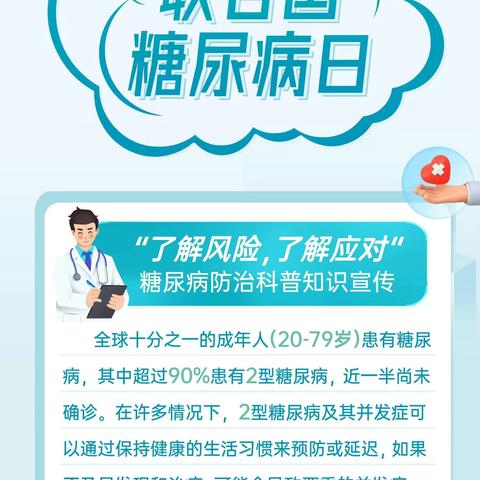 世界糖尿病日，东安县人民医院内分泌科与您一起手挽手，心连心，共同应对糖尿病