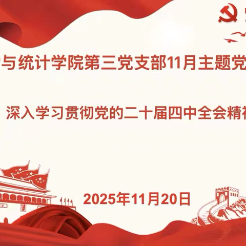数学与统计学院第三党支部开展“深入学习贯彻党的二十届四中全会精神”主题党日活动