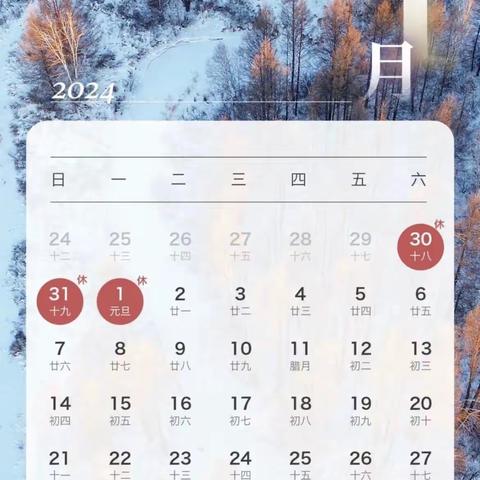 星星羽幼儿园2024年元旦放假通知及温馨提示