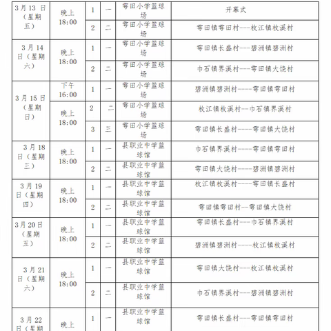 燃情雩田 以球聚力！雩田片区村BA热血开赛