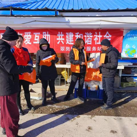 翠岗镇民政服务站开展世界社会工作日主题宣传活动