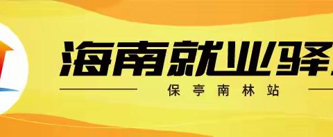 保亭南林站开展2024年“就”在金秋“职”面未来专题网络“直播带岗”暨政策 宣讲活动