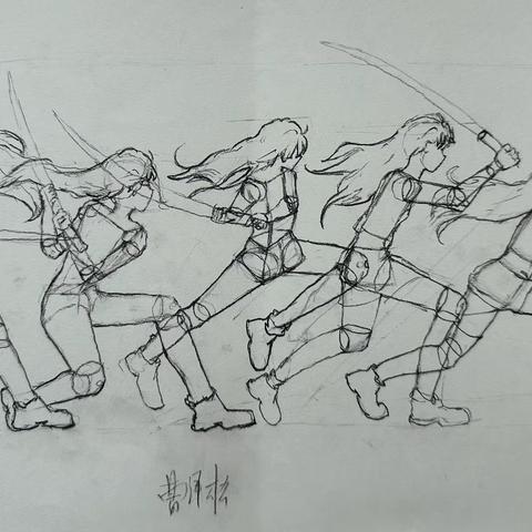 动漫2502班《动态速写》课程作业展