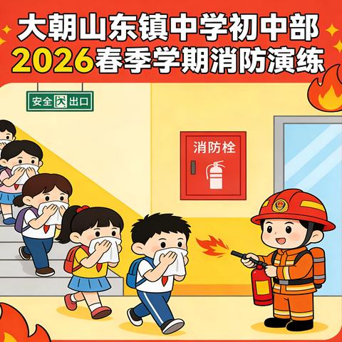 实战演练，练就“火”速逃生本领 ‍——大朝山东镇中学初中部 ‍2026年春季学期消防安全演练