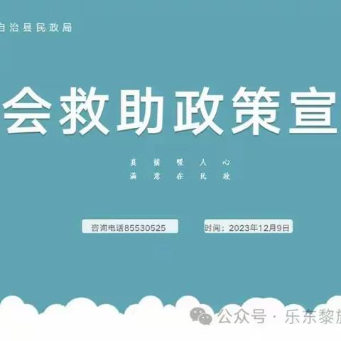 志仲镇社会救助政策宣传活动