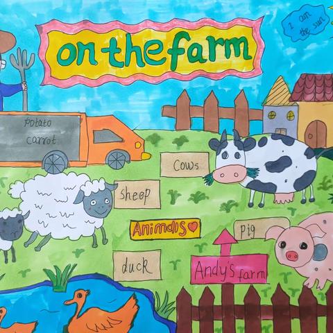 Colourful English，Colourful Life——联城镇中心学校联城校区英语手抄报展示活动