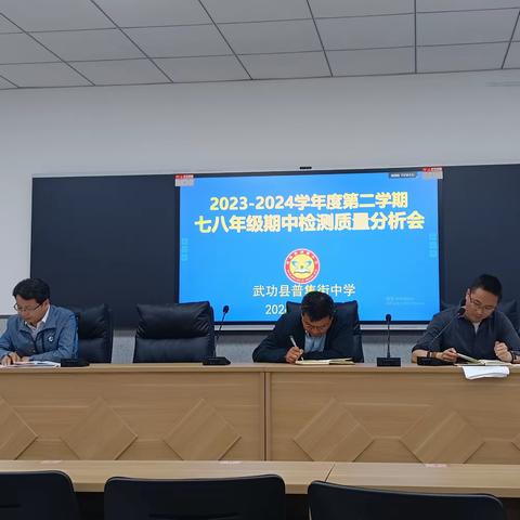 精准分析思得失，同心同力谋提质——普集街中学七八年级期中检测质量分析会