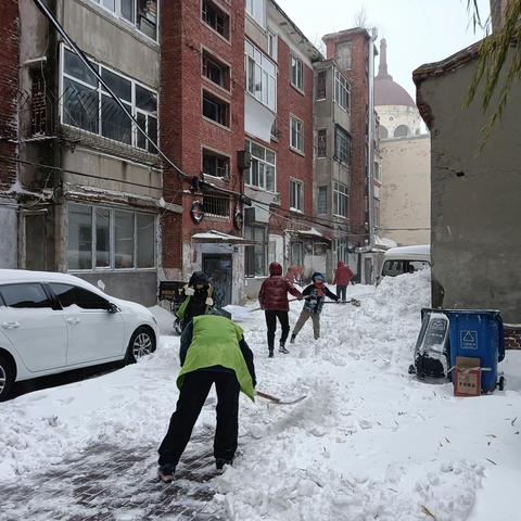 红专西段社区携圆通快递开展扫雪除雪政商沙龙志愿服务活动