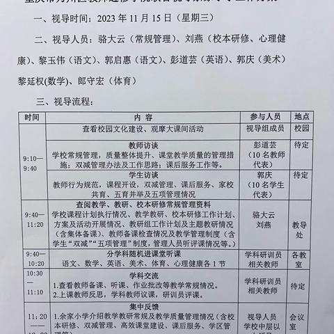 “视”为良机  “导”出良策 ——区教师进修学院教学视导余家中心小学