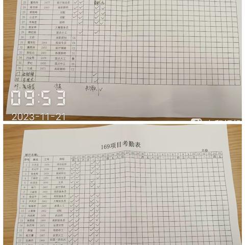 169项目2023年11月21日，工作开展