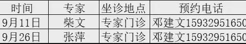 专家来家门口了！ 9月11日江西省人民医院神经内科专家来我院坐诊了