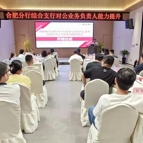 合肥分行开展支行分管对公业务协助负责人综合能力提升培训