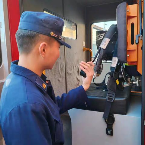 公田六路政府专职消防救援站开展冬季车辆器材装备大检查