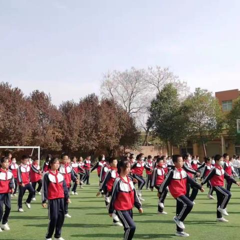 【秦汉正阳红旗小学】快乐体操  健康成长——第九套广播体操比赛活动