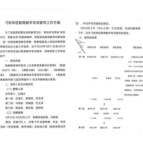 【督学进校园】督学促成长，耕耘待花开——记刁祁学区5月专项督导