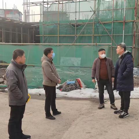 尚航副区长到香溢府施工现场视察冬季停工期间消防安全工作落实情况