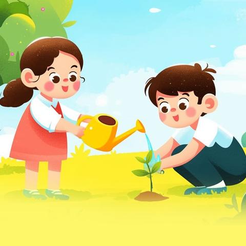 童心呵护花苗 绿意美化生活 禄劝民族小学二年级劳动实践活动