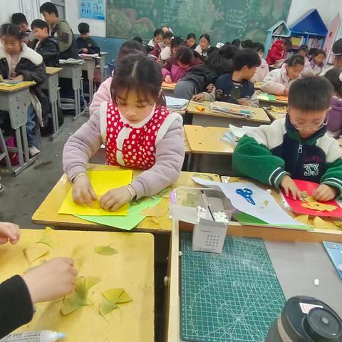 四（3）班手工创作时光——银杏叶变可爱小狗
