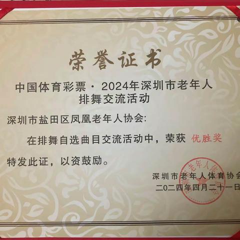 矫健舞步 活力绽放 凤凰老年协会荣获“优胜奖”