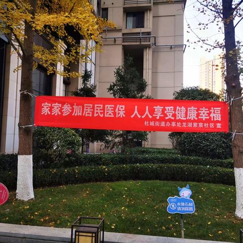 【杜城街道龙湖紫宸社区】家家参加居民医保  人人享受健康幸福--医保政策宣传活动