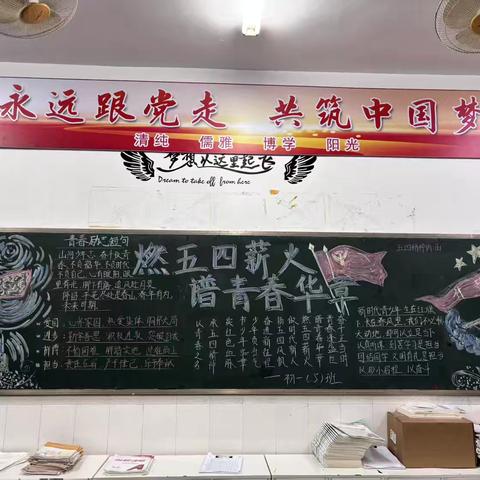 五四薪火传青春勇担当｜耀华实验学校初中部4月获奖黑板报一览