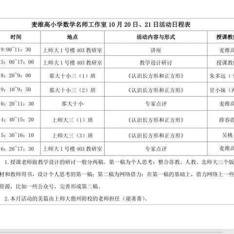 教研深耕 育梦前行 —麦维高小学数学名师工作室  ‍10月教研活动