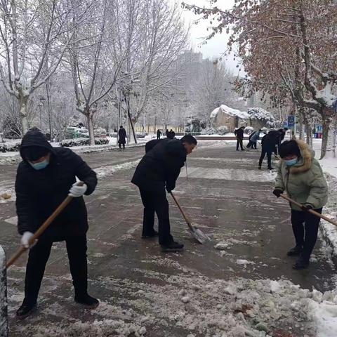 风雪弥漫处、扫雪暖人心，张马屯村开展我为群众办实事、扫雪除冰暖人心活动