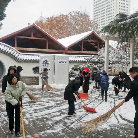 中山公园工作部全力应对雨雪天气