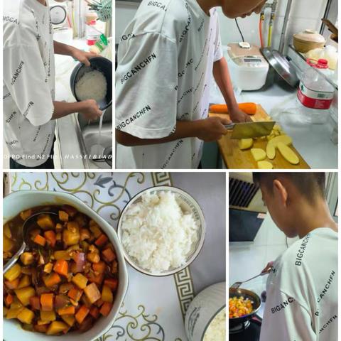 我为家人做顿饭一一2022级6班暑假实践活动