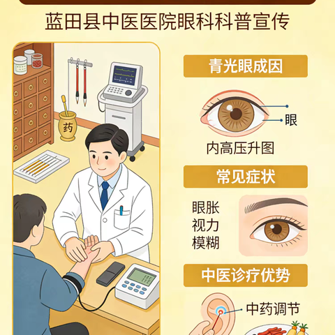 【蓝中医-眼科】守护“光明”防线，共防青光眼盲——蓝田县中医医院眼科世界青光眼周健康科普宣传