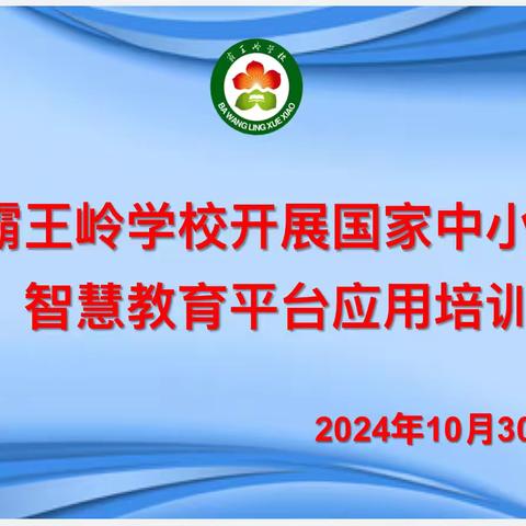 “智慧”引领，促进教学 ——昌江黎族自治县霸王岭学校开展国家中小学智慧教育平台应用培训