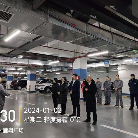 【文商物业雁翔广场项目部晨会】星级服务 用XIN服务2024-1-2