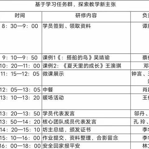 “县培计划（2023）”沅江市小语工作二坊第四次线下集中研修