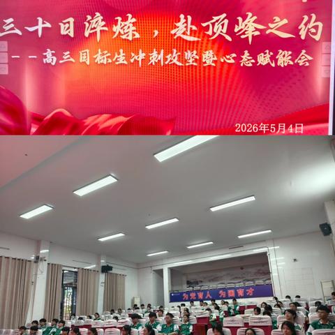 三十日淬炼，赴顶峰之约——儋州市第三中学高三目标生冲刺攻坚暨心态赋能会圆满举行