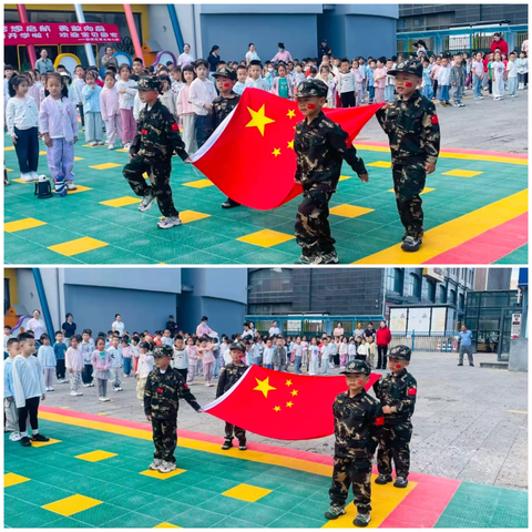 国旗下成长，阳光里绽放 ‍      ——回民区第三幼儿园新学期升旗仪式
