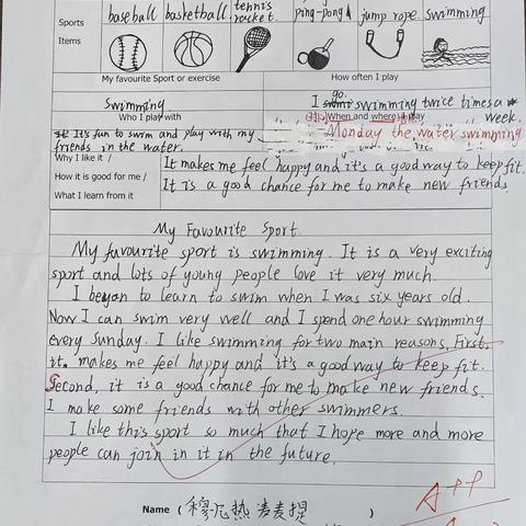 创意性项目作业：Project Unit Three Keep Fit ( Class 8,Grade 7)