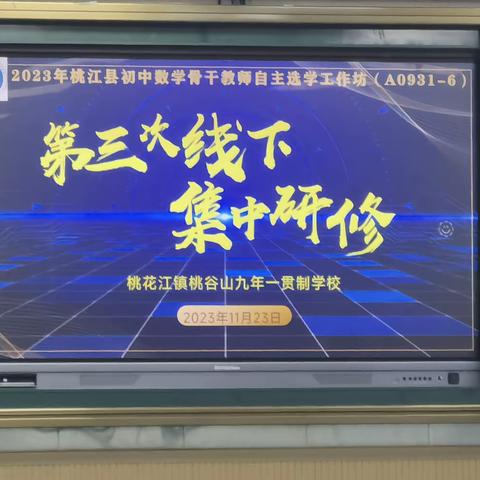 送教下乡，抱团成长－记2023年桃江县初中数学自主选学工作坊（A0931-6）第三次线下集中研修暨送教下乡