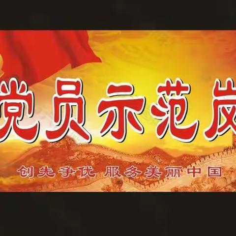 “实干担当 促进发展”——九口子明德小学党员示范岗