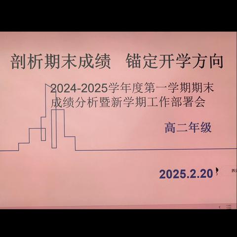剖析期末成绩 锚定开学方向——2024-2025学年度第一学期高二年级期末成绩分析暨新学期工作部署会